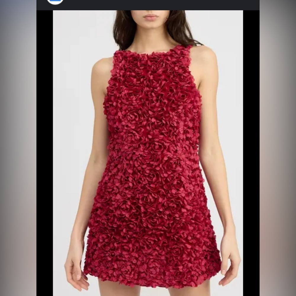 J. Crew Red floral texture Mini Dress Vibrant and Chic size 6